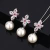 Pearl Necklace Niche Luxury High-end Temperament New Versatile Set Pendant Earrings Women
