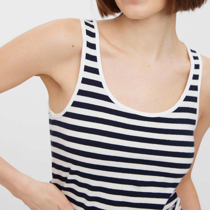 

Хлопковая майка сине-белого цвета для женщин VERO MODA