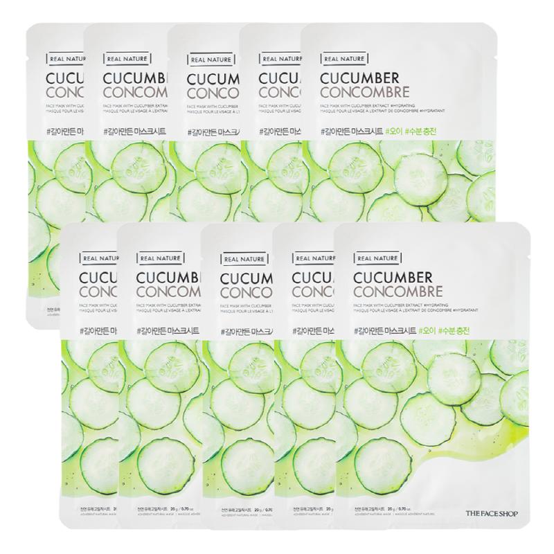 

The Face Shop Cucumber Real Nature Mask Sheet (1 Sheet × 10 Packs)