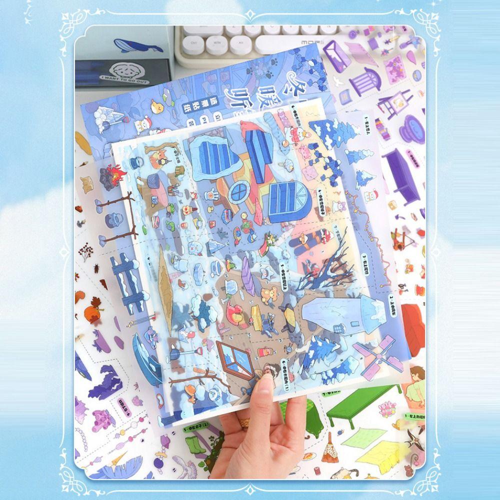 DIY Pocket Cabin Scene Stickers Floral Secret Realm Miniature Scene Sticker  Creative Craft