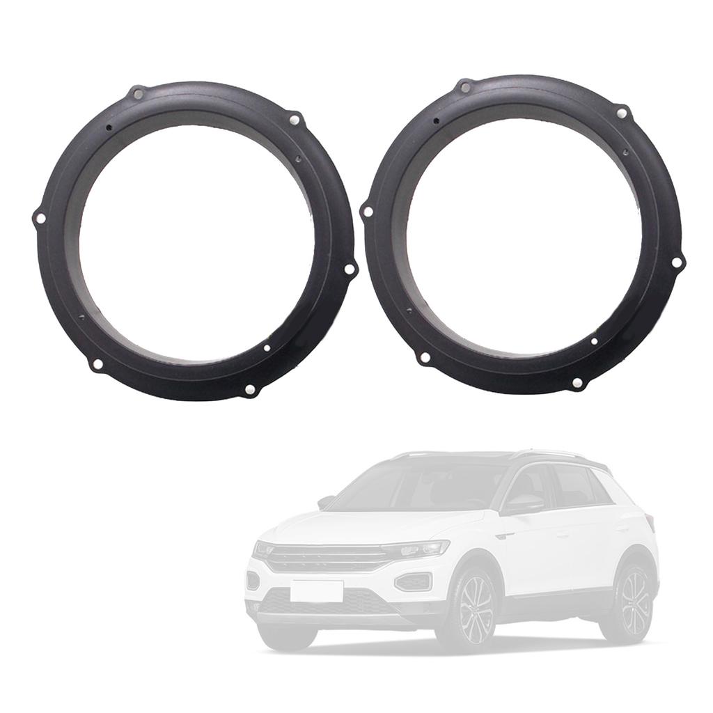 2pcs Black 6.5 inch Car Speaker Mounting Spacer Adaptor Rings Suitable for Magotan-Skoda Car Stereo Audio Speaker Spacer