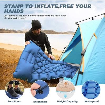 Products Outdoor Inflatable Mattress Portable Picnic Camping Inflatable Mat TPU Patchwork Foot Inflatable Single Mattress