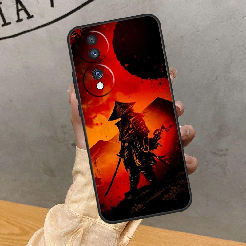 Anime Japanese Samurai Case For Honor Magic 7 Lite 5 6 Pro Cover For Honor 200 400 50 70 90 X9 X8a X8b X9a X9b X9c