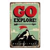 Camping Metal Posters Tin Sign Decor Vintage Plaque Metal Plate Retro Posters Wall Art Decor for Trip