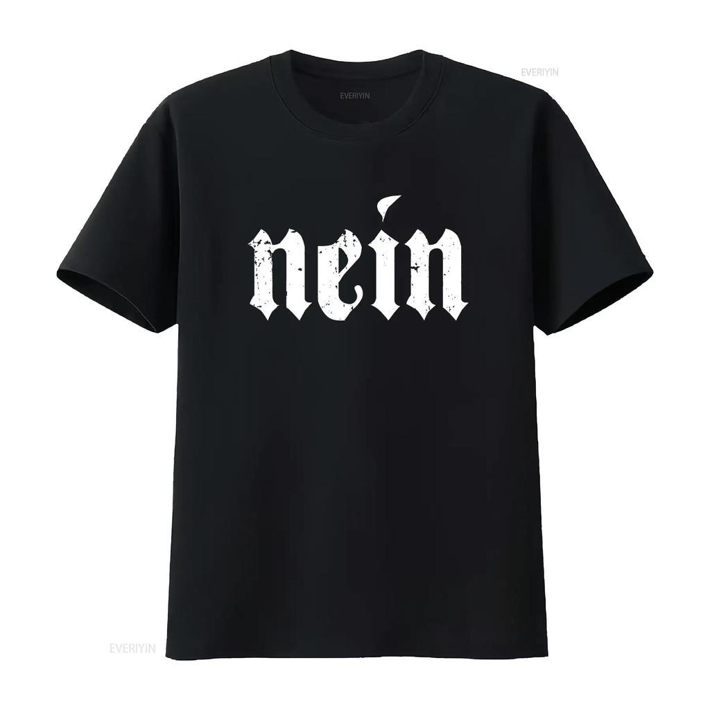 Nee Duitse Mannen Zeggen Nee Grappig Duitsland Deutschland Vintage T-shirt vintage Gewassen Casual man Unisex Ademend streetwear
