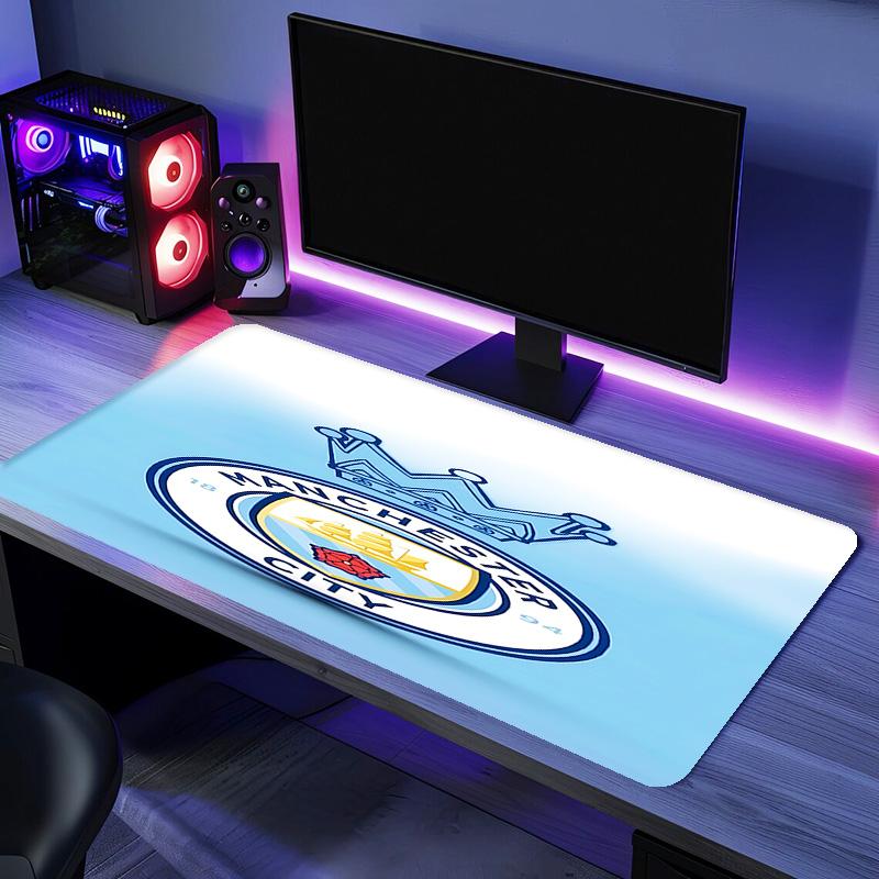Manchester City Football Club Mauspads - Rutschfeste Gummibasis, Glatte Oberfläche für Arbeit, Gaming, Büro und Zuhause, Schreibtisch-Mauspad
