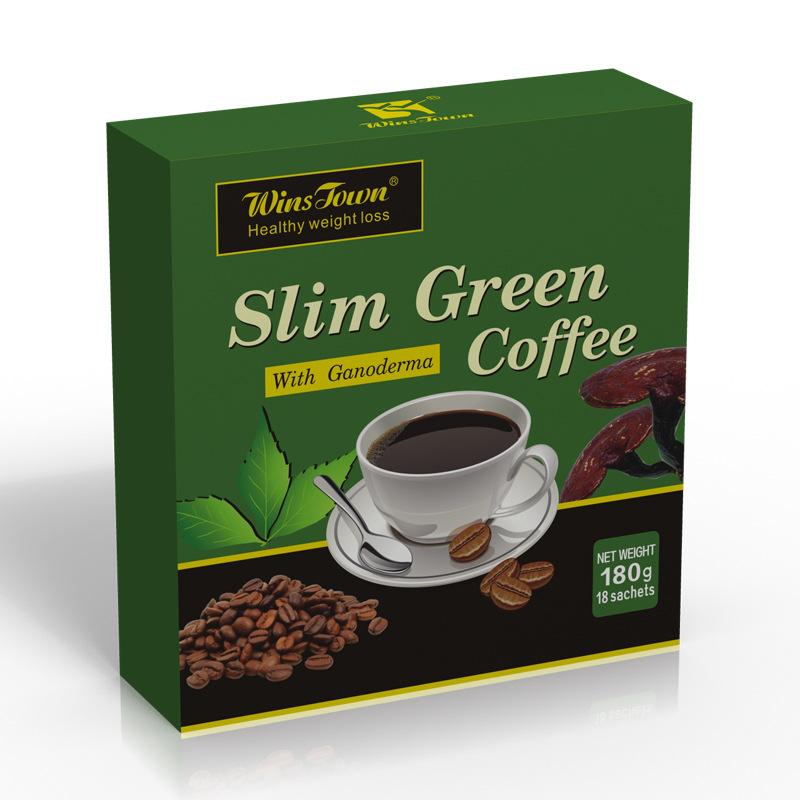 Lingzhi Coffee Slim Green Coffee Meal Replacement Instant Green Coffee Healthy Weight Loss Antioxidant Portable Pack