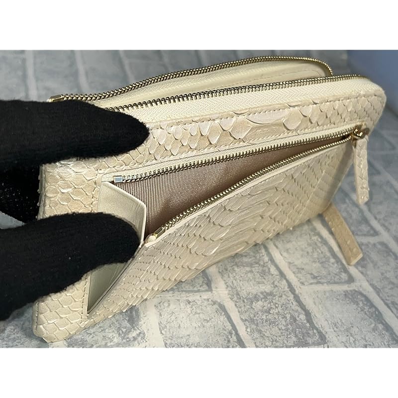 [GUODI] long wallet L-shaped zipper type python genuine leather ladies men's HJ-PY1756 snakeskin snakeskin snakeskin wallet wallet Life unisex unisex