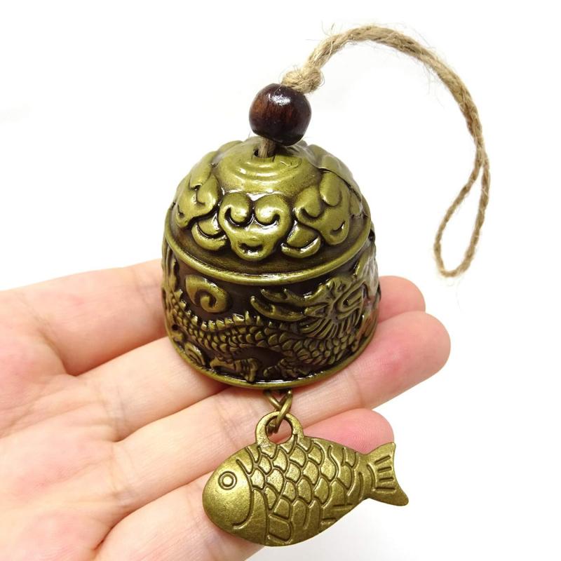 Windspiel Dekoration Glocke Drachen Anhänger Hängende Glocke Kreative Tempelglocke Drachen Fisch Ornament Wandbehang Glocke Heimdeko