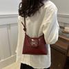 Handheld Fashionable Small Square Bag Korean Style Bow Trendy Shoulder Bag Niche Texture Fashionable Simple Crossbody Women's Bag