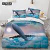Boys Airplane Duvet Cover King Queen Polyester Aviation Aircraft Runway Bedding Set Sky Scenery Bedspread Cover with Pillowcase Gift