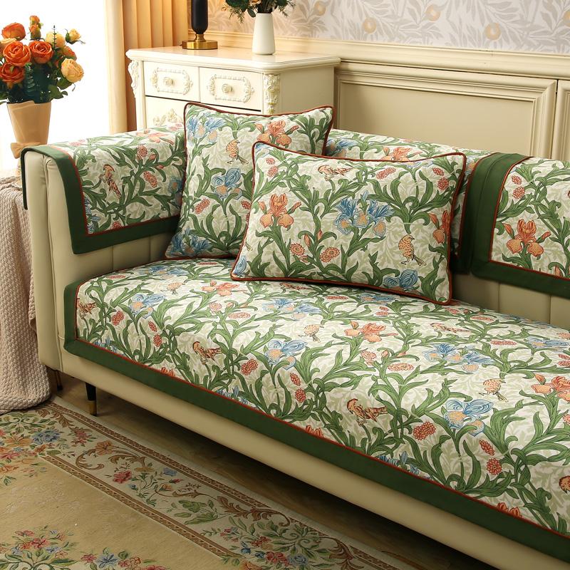 

Нескользящая подушка для дивана, чехол для дивана в стиле ретро, универсальное полотенце для гостиной, чехол для дивана в пасторальном стиле, защита мебели 65x65cm Hand towel