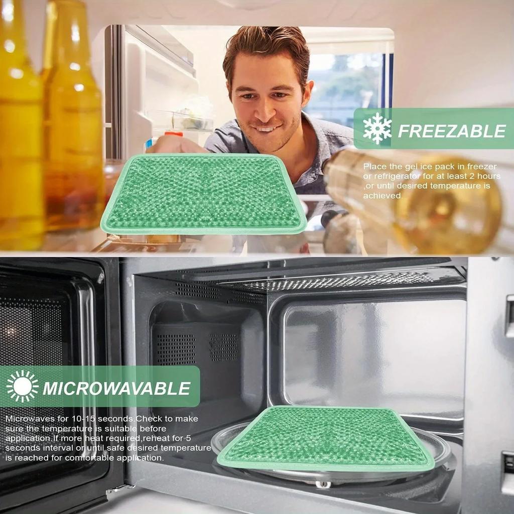 Hot & Cold Therapy Gel Packs Reusable Ice Pack Pain Fever Relief Water Cool Heat Convenient Bag Cooling Ice Bag for Knees Ankles