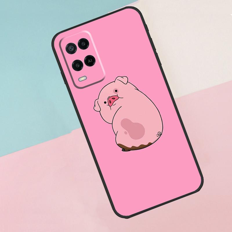 Cartoon Pig For Oppo A40 A60 A80 A18 A38 A58 A78 A98 A79 A16 A76 A96 A15 A74 A94 A54 A77 A17 Phone Case