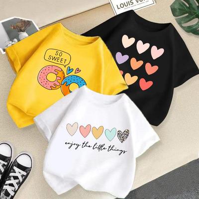 2024 Kinder Sommer Freizeitmode T-Shirt - Jungen & Mädchen Kurzarm Top