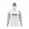 Costum de pescuit HUK pentru bărbați, transfrontalier, cu uscare rapidă, mască de praf și protecție UV, costum de pescuit ușor cu glugă, mătase de gheață