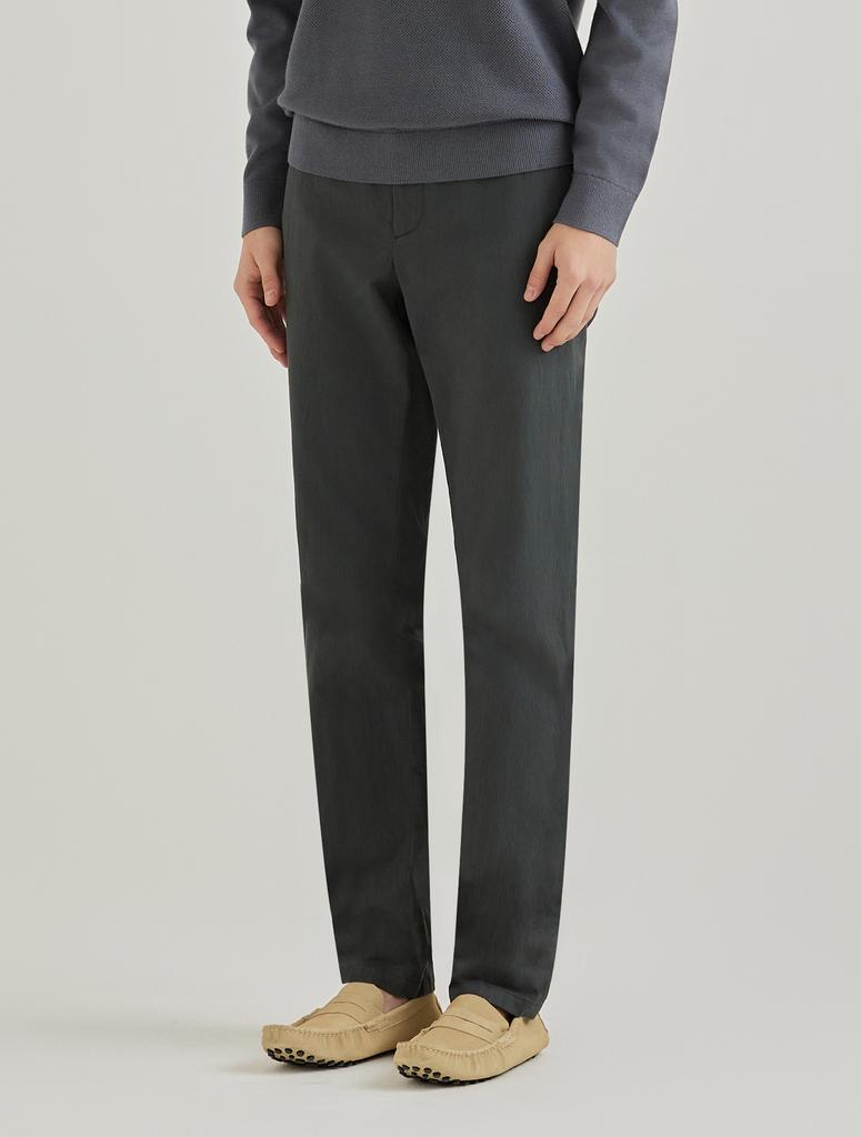 FERRAROMILANO Cotton Spandex Cation Washed Pants Charcoal (Am0Esl15238)