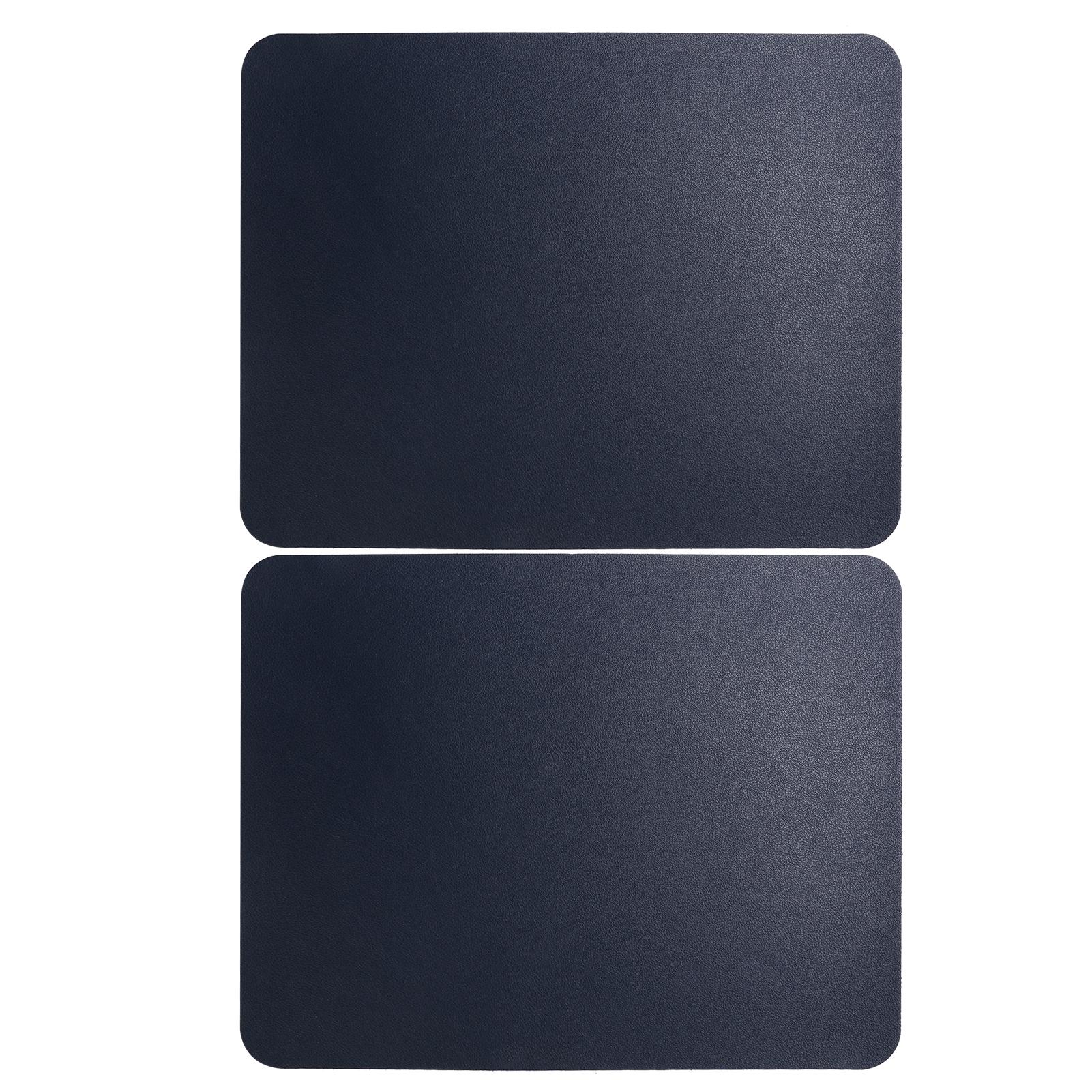 

2 шт. Коврик для мыши ПВХ кожа Водонепроницаемый Настольный коврик Офис Дом Защитник для мышей 27x21 см Темно-синий темно-синий