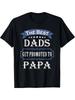 Unisex T-shirt Humorous TShirt Gift for New Fathers The Top Dads Become Papas Stylish Black Tee Featuring White Tex