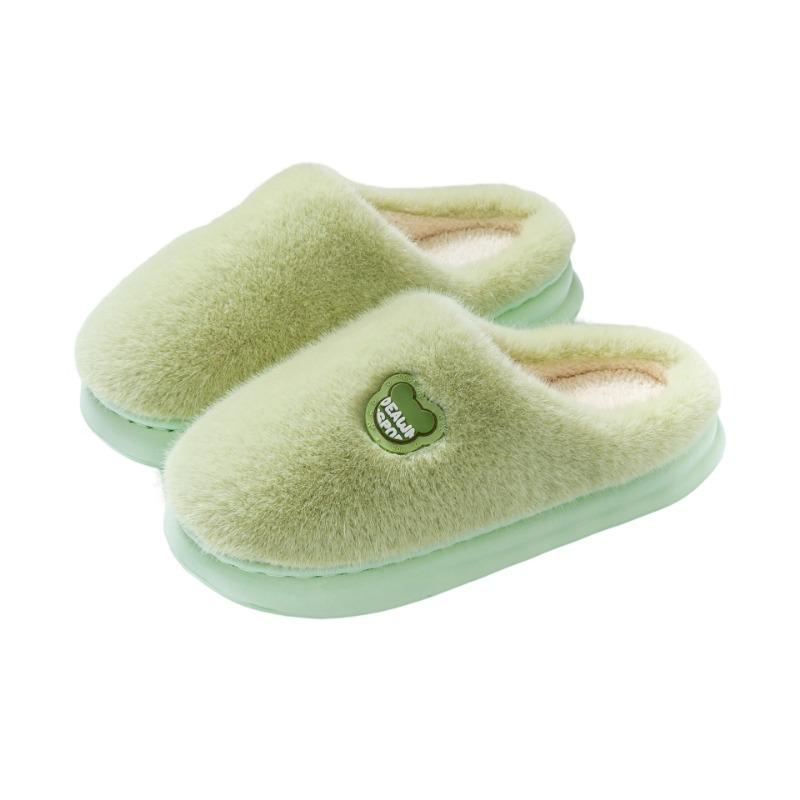 Cotton drag men's winter indoor warmth home thick bottom non-slip couple wear plush cotton drag women's slippers