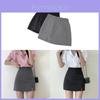 Classic Black Half Body Skirt For Women With Zipper Detail For Office And Casual Wear