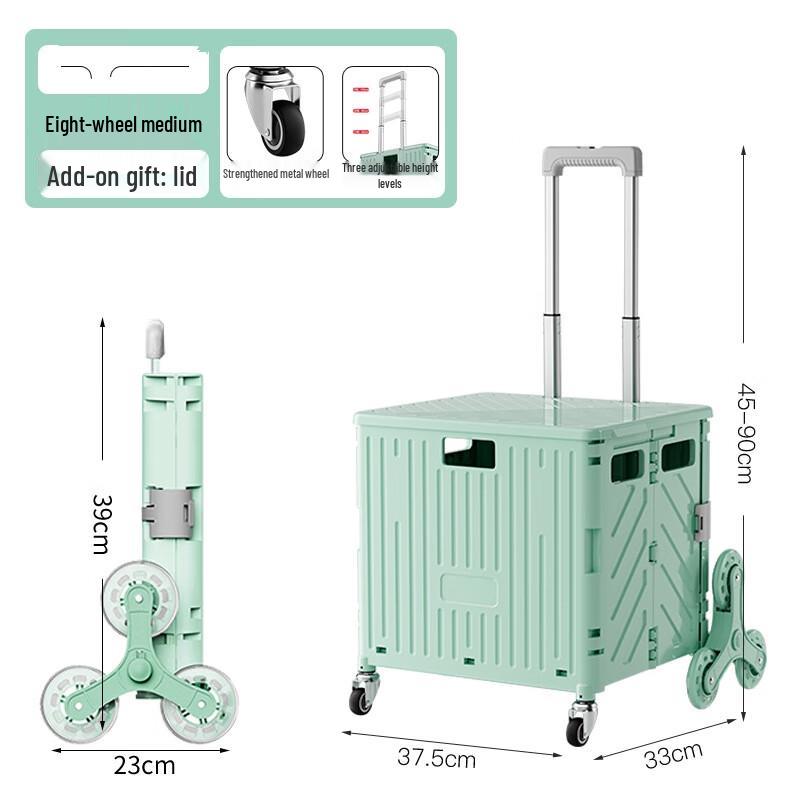 

Folding Outdoor Utility Cart with Climbing Wheels