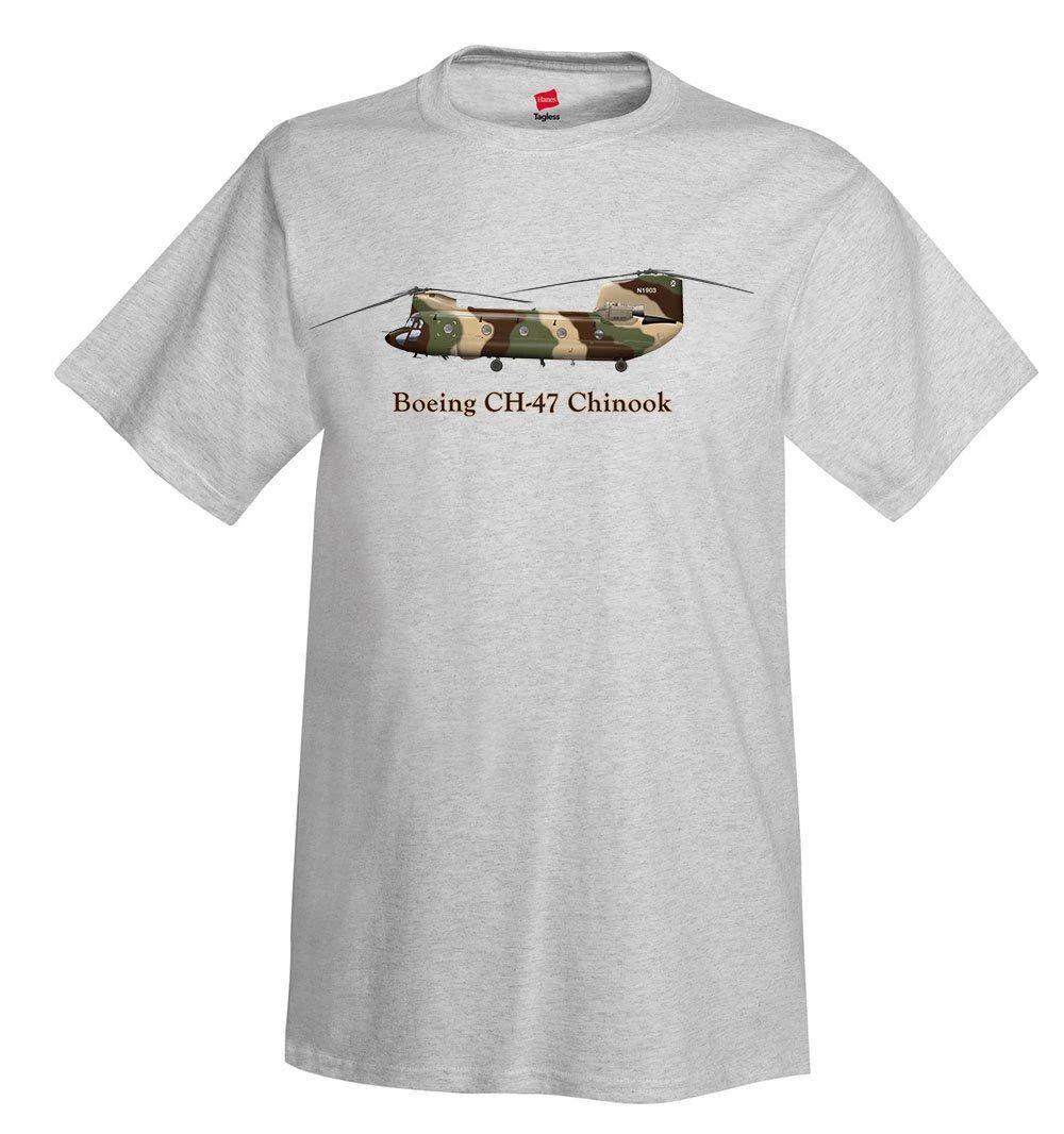 Boeing CH-47 Chinook Helicopter T-Shirt - Personalized with Your N# L