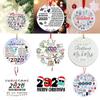High-quality 2020 Quarantine Ornament Circular Acrylic Christmas Tree Decor