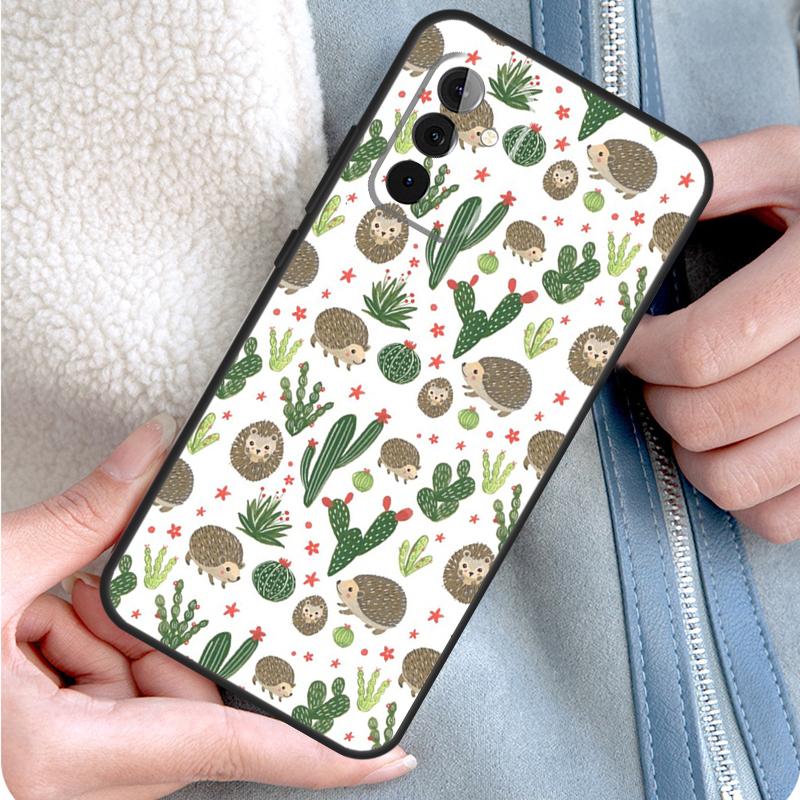 Cute Hedgehog Phone Case For Samsung Galaxy A52 A32 A12 A14 A34 A54 A51 A71 A53 A33 A13 A15 A25 A35 A55
