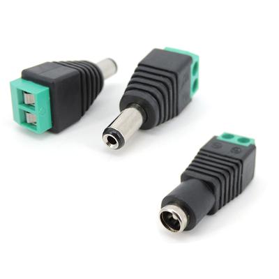 DC Male Female 5.5x2.1mm Power Plug Adapter Jack Terminal 5.5mm 2.1mm Connector Male for Led Strip CCTV Cameras Socket