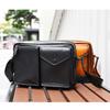 Leather Men's Casual Travel Shoulder Bag Large Capacity Retro Portable Crossbody Small Square