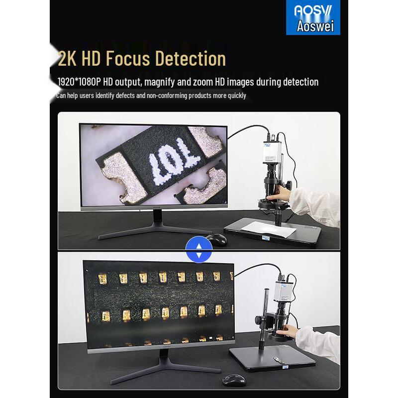 AOSVI HD Industrial Digital Microscope with 21.5-inch Display
