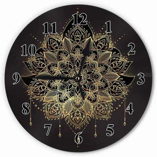 Record Vintage Wall Clock Round 10 Inch Battery Operated Black Album Disc with Blank Red Label Music Retro Quartz Silent Wooden Clocks Art Decorative