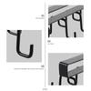Multifunction Double-row Storage Hook Punch-free Cabinet Metal Shelves Hanging Cup Holder Hooks