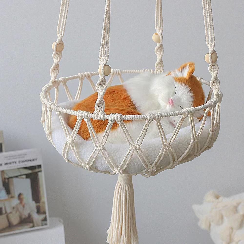 Little Cat Swing Indoor/Outdoor Cat Hanging Cloth Hammock Net Basket Sunbathing Cradle Swing