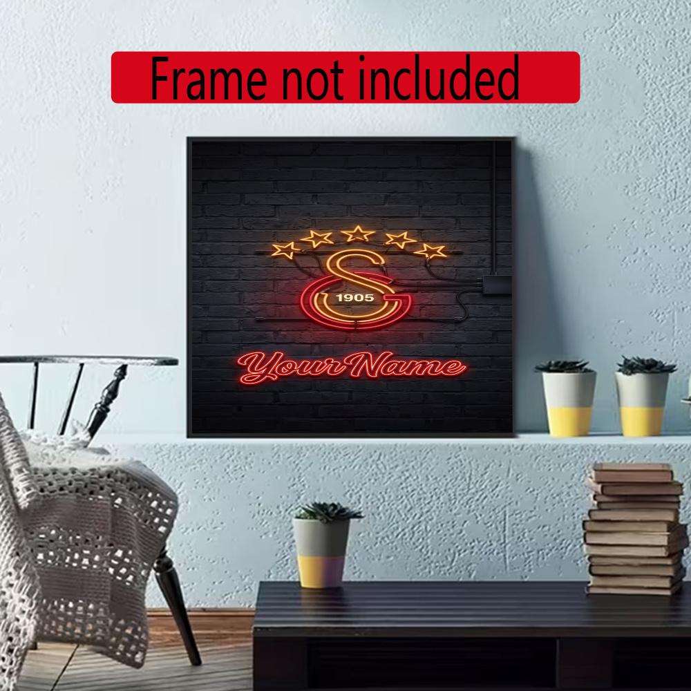 Galatasaray Personalized Name Diamond Paintings Mosaic Wall Round Diamond Art Painting Kits Embroidery Crystal Accessories Frameless
