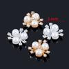 20pcs Imitation Pearl Flower Rhinestone Hair Clip Hairband Headdress Clothing Buckle Jewelry Making Accessories DIY Wholesale