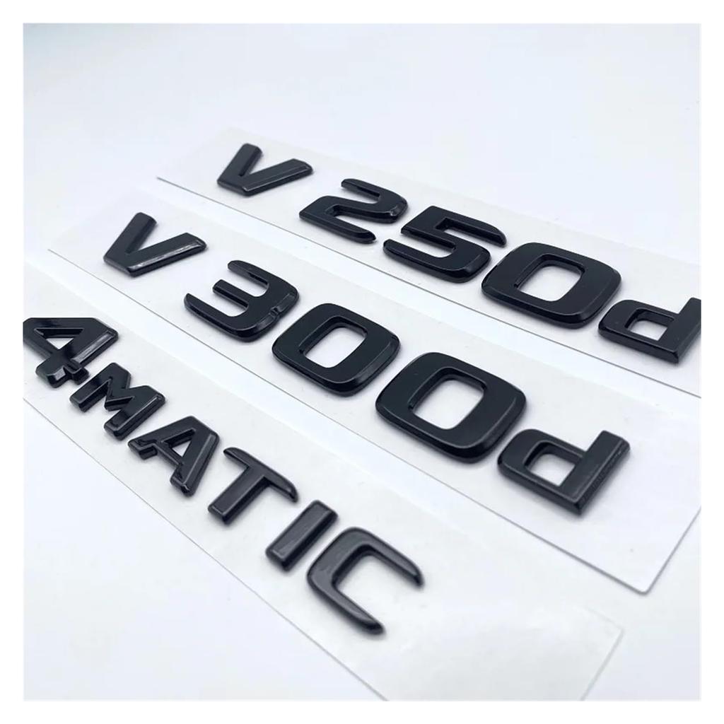 HESENCMKPG 3D Letter V260L V220d V250d V300d Fit For NIGHT EDITION Emblem Fits Mercedes
