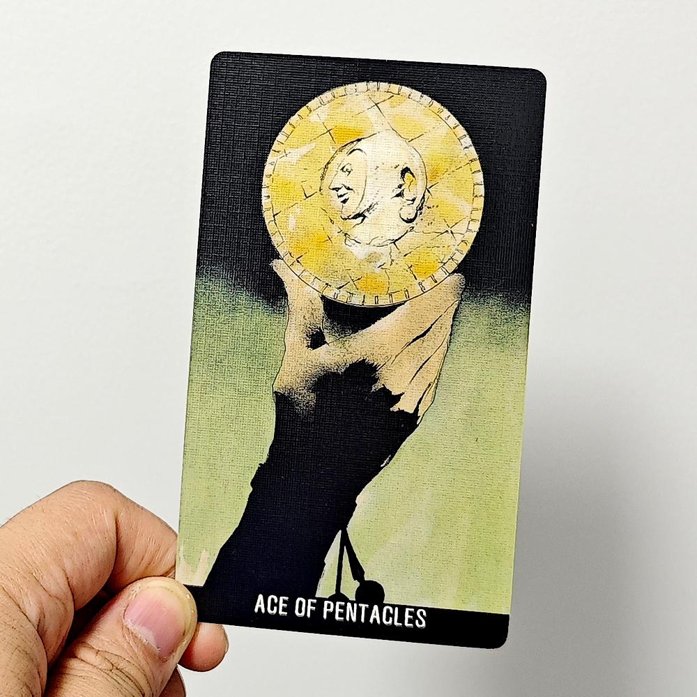 Baralho de Tarô Joker 12*7cm Em Caixa Rígida 78 Peças Cartas de Tarô Góticas Sombrias Impressas em Cartolina 350GSM com Dupla Embossagem