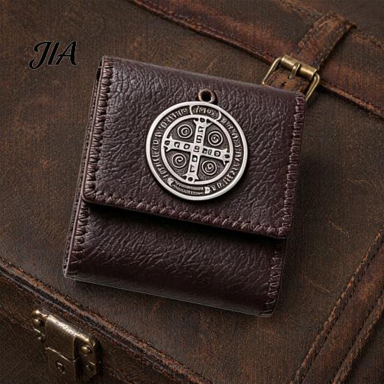 Spiritual Practice Tool Portable Catholic Altar, Handmade Pocket Prayer Shrine, Faux Leather Folding Altar Foldable Devotional Religious Gift