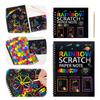 DIY Rainbow Scratch Paper Note Children's Art Book Black Neon Color Drawing Card - Creative Kids' Art Activity Book