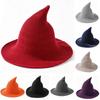Knitted Hat Foldable Pointed Top Thickened for Halloween Costume