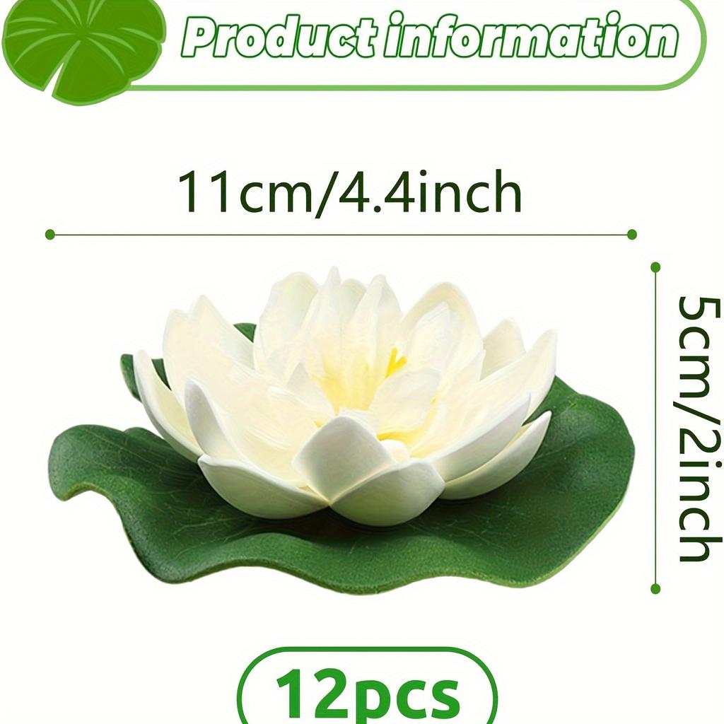 6 Stück/1 Stück EVA Künstliche Lotusblumen mit Seerosenblättern - Schwimmende Schaumstoff-Teichpflanzen für Aquarium, Pool, Wassergarten Dekoration