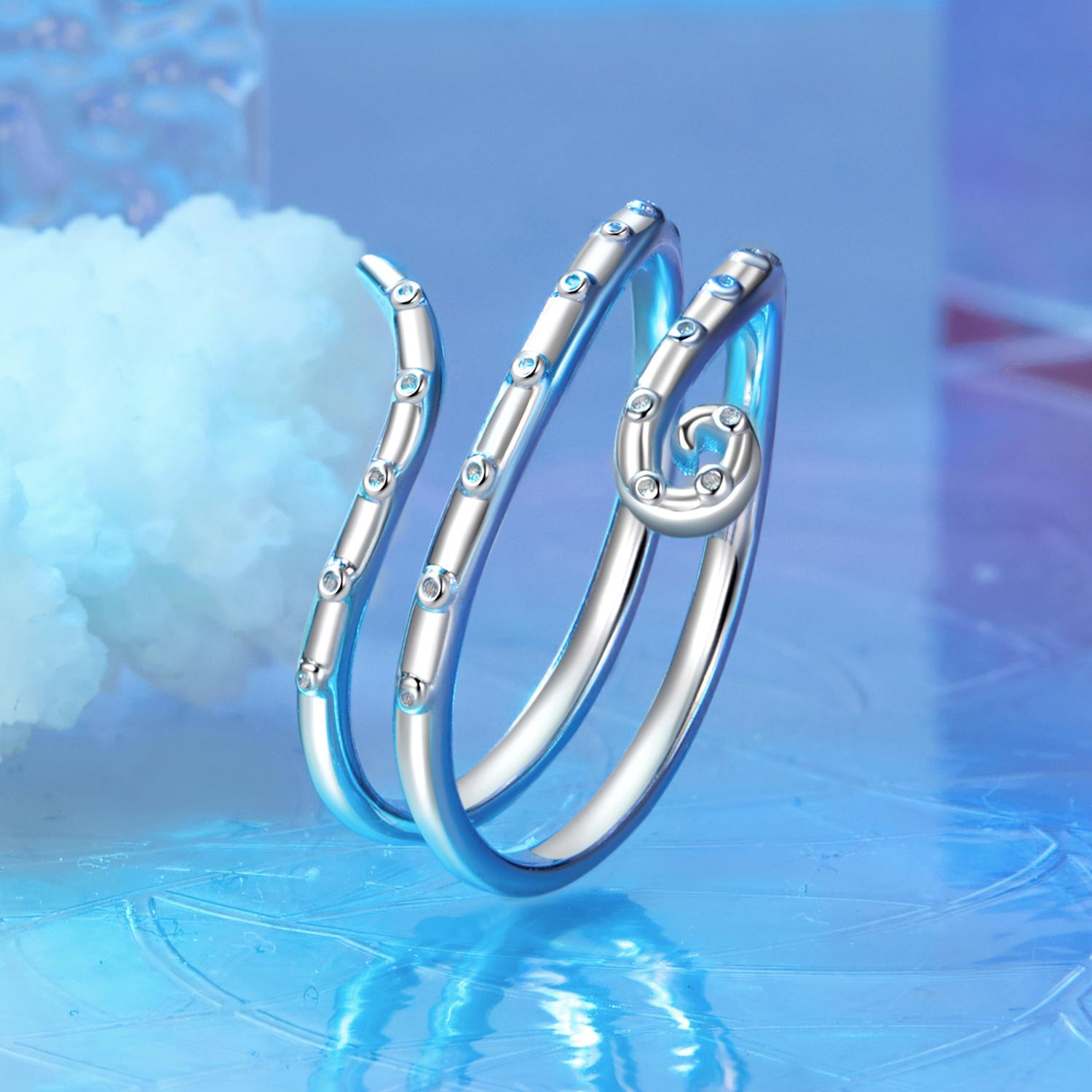 

Многослойное женское разомкнутое кольцо с ожерельем в виде осьминога, регулируемое, милые кольца из стерлингового серебра 925 пробы с изображением животных серебряный