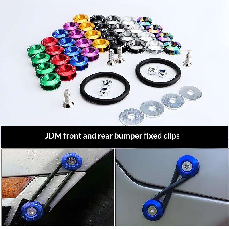 Jdm Car Modified Hex Fasteners Fender Washer Front/Rear Bumper Engine Concave Screws Fender Washer License Plate Bolts Styling