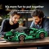 Non-Toxic New Technical Building Blocks Diy Green Sports Car Super Racing Building Blocks Model Birthday Christmas Halloween Gifts Kids