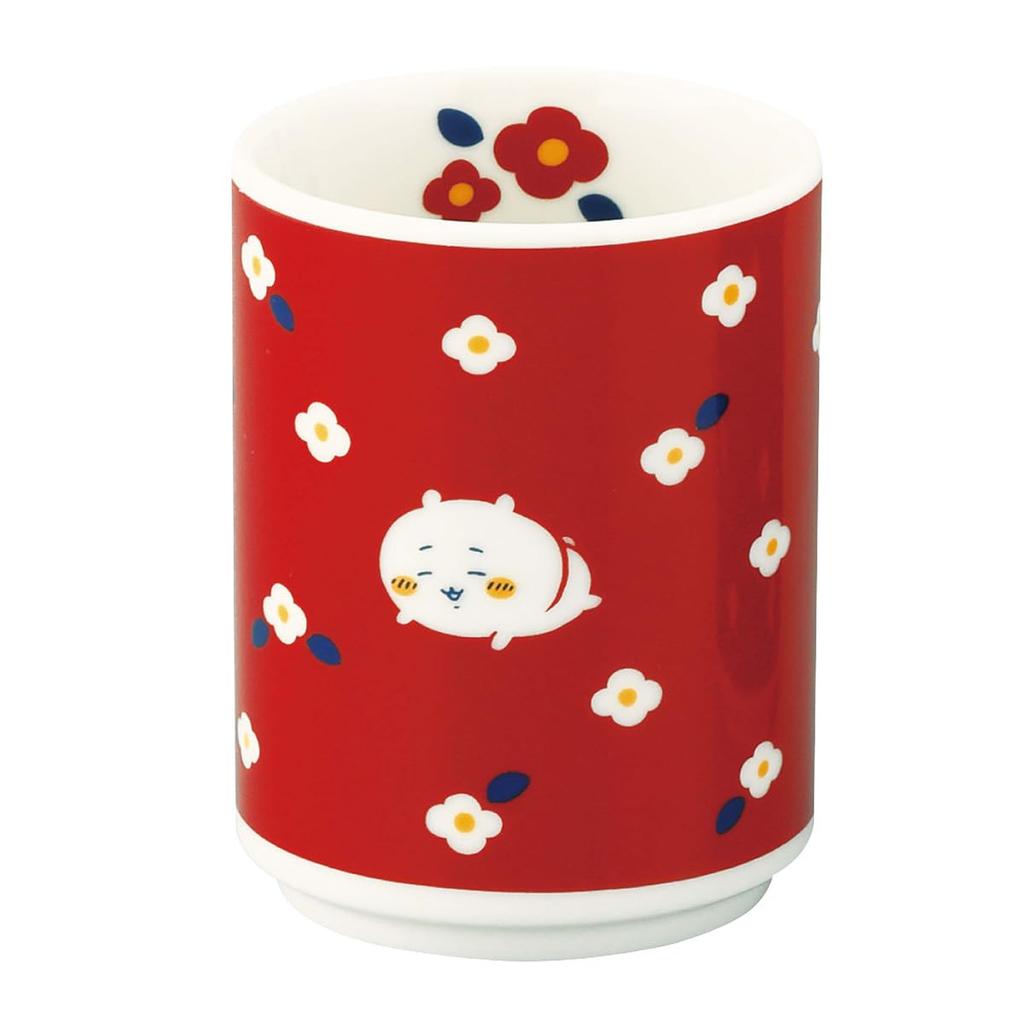 Officially licensed Chiikawa diameter approximately 8 x flower garden Japanese Yamaka teacup, 300ml, 10cm, design, tableware, red, Shoten, CKW21-327