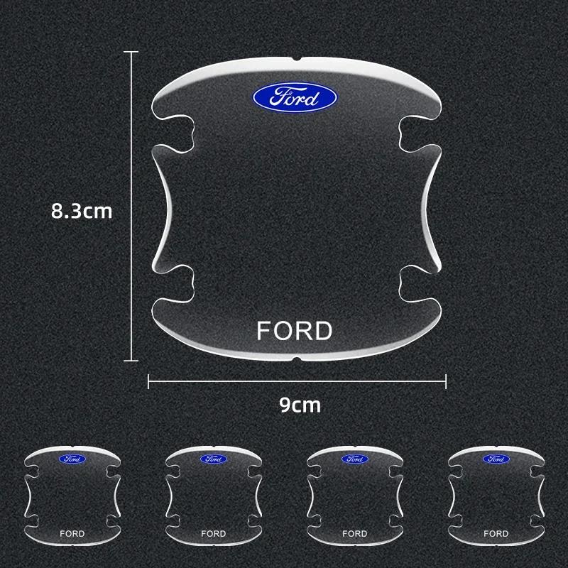 Focus Hot For Ford New Car Door Bowl Handle Scratch Protector Invisible Stickers Protection Strip For Ford Focus 2 3 Mondeo Kuga