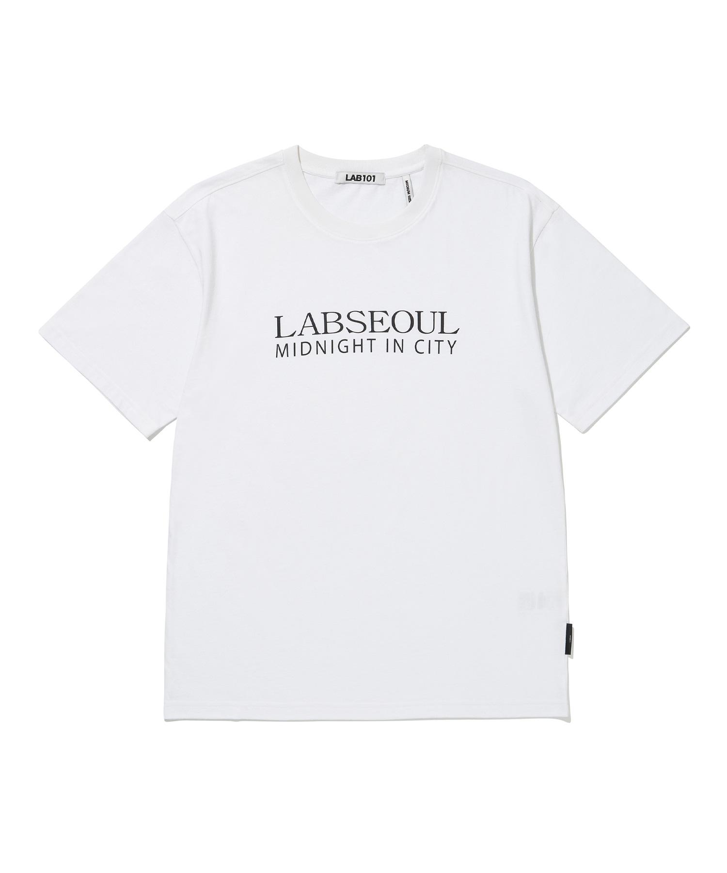 Rap One One Seoul Light Logo Cotton Short Sleeve T-Shirt - White L