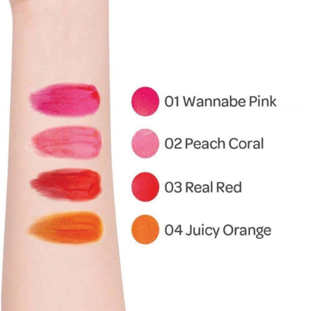 

YADAH Будь моим тинтом (4colors) 4g, Wannabe Pink/ Персиково-коралловый/ Настоящий красный/ Сочный оранжевый, Увлажняющий, Корейская косметика, K-beauty Juicy Orange